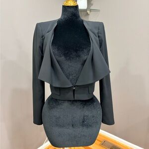 BCBGMaxAzria Black Draped Blazer